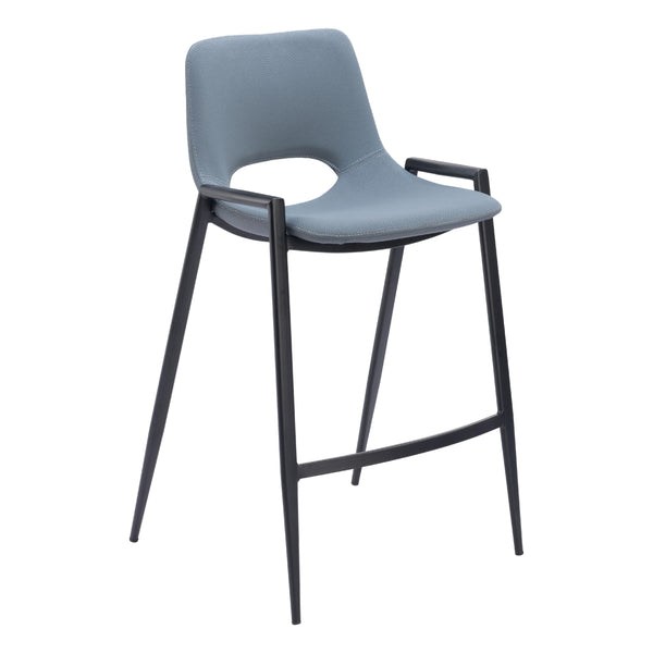 Zuo Desi 109539 Counter Stool - Azure Grey IMAGE 1