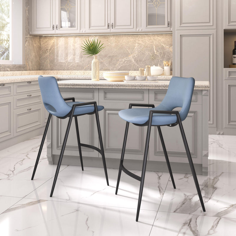 Zuo Desi 109539 Counter Stool - Azure Grey IMAGE 7