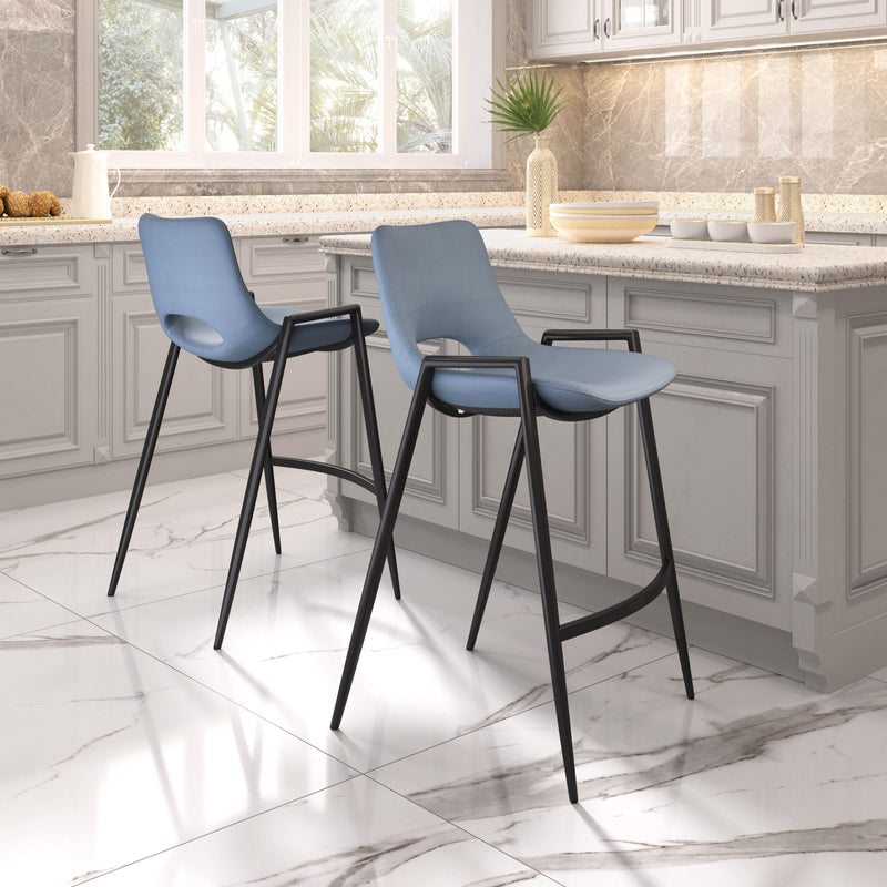 Zuo Desi 109539 Counter Stool - Azure Grey IMAGE 8