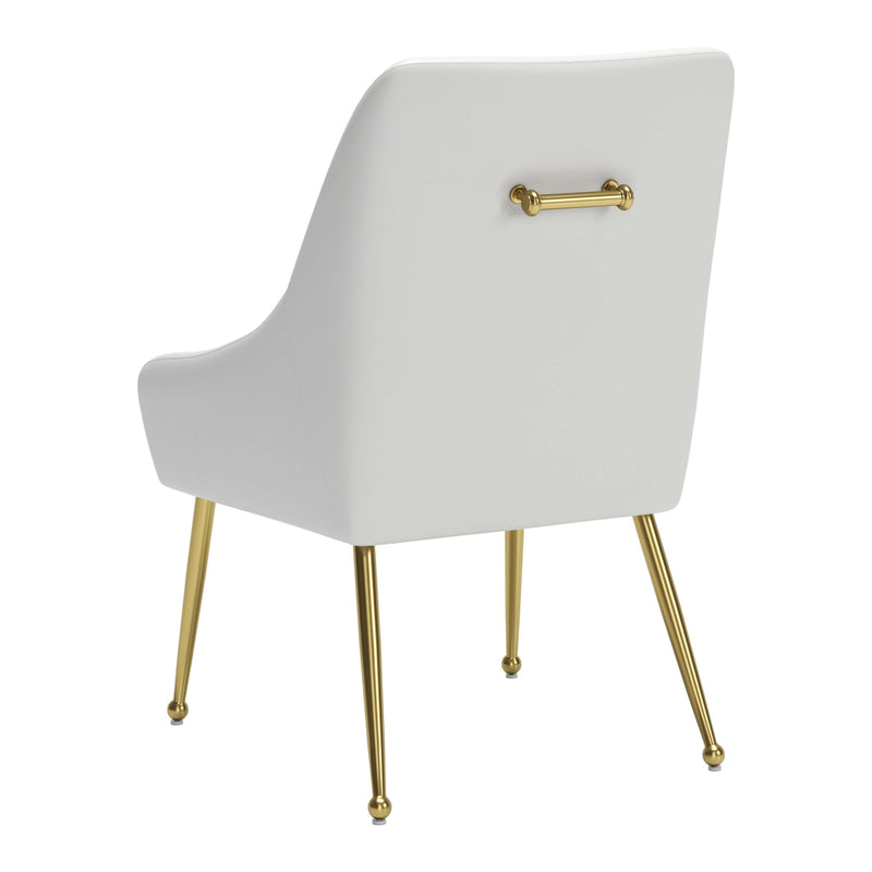 Zuo Maxine 109714 Dining Chair - White & Gold IMAGE 5