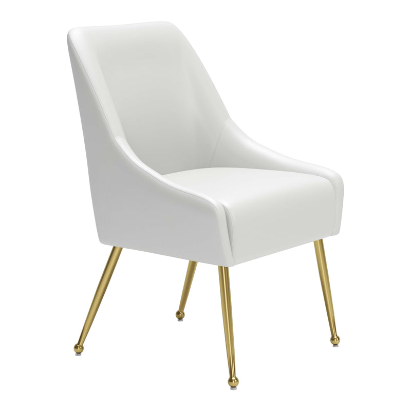 Zuo Maxine 109714 Dining Chair - White & Gold IMAGE 6