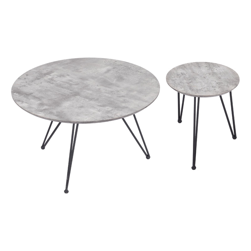 Zuo Kerris 109232 Coffee Table Set - Grey & Black IMAGE 5