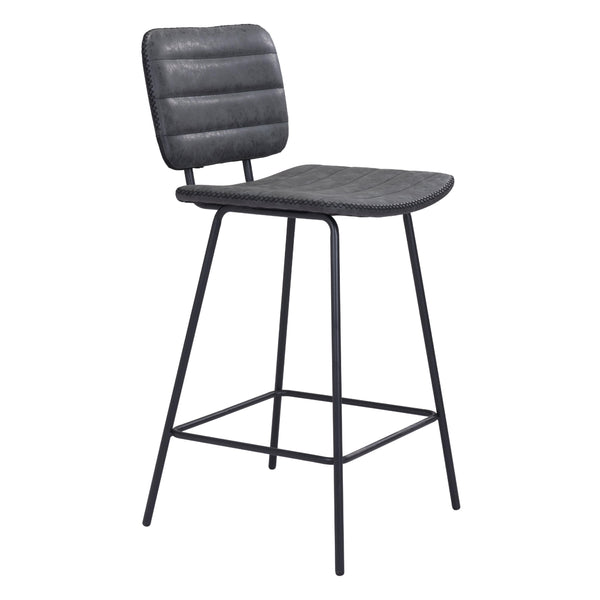 Zuo Boston 109504 Counter Stool - Vintage Black IMAGE 1