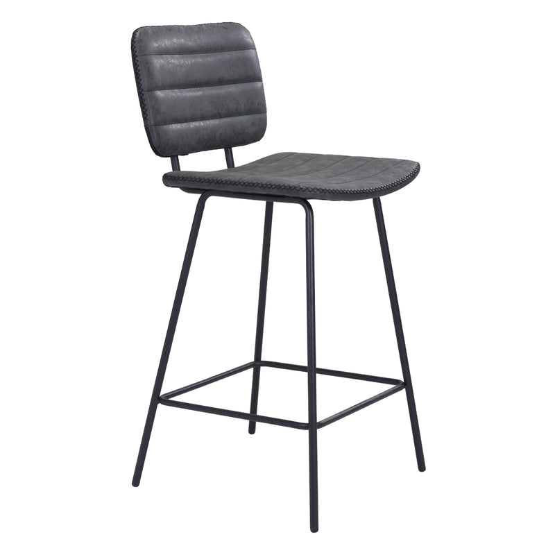 Zuo Boston 109504 Counter Stool - Vintage Black IMAGE 1