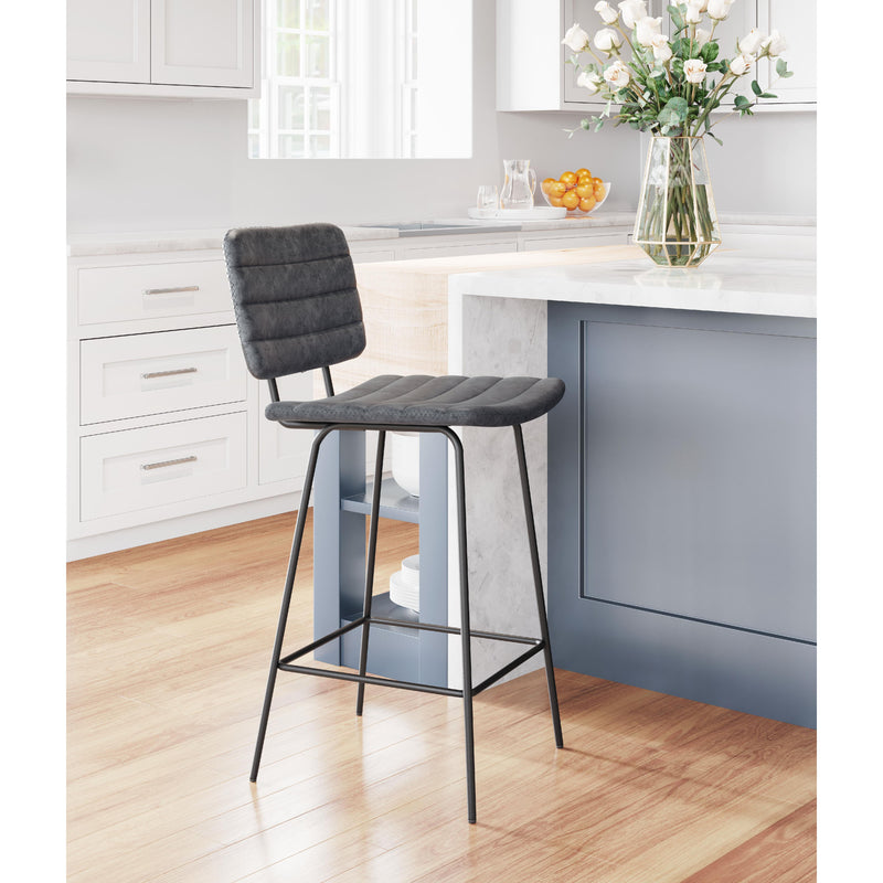 Zuo Boston 109504 Counter Stool - Vintage Black IMAGE 9