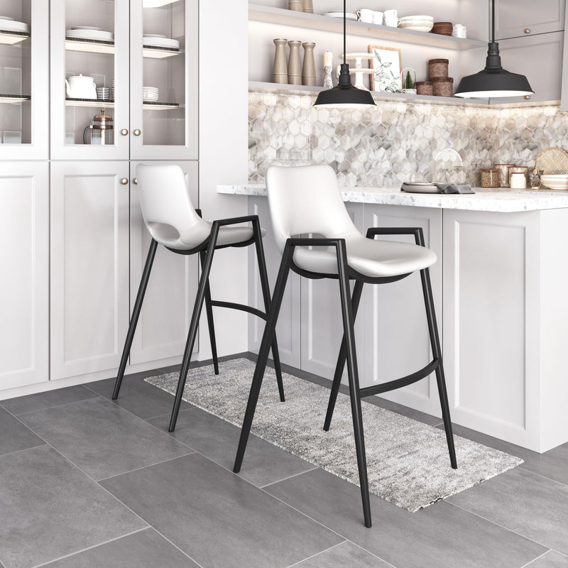 Zuo Desi 109541 Barstool - White IMAGE 7