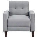 Coaster Furniture Bowen 506783 Upholstered Track Arm Tufted Accent Chair - Grey IMAGE 2
