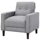Coaster Furniture Bowen 506783 Upholstered Track Arm Tufted Accent Chair - Grey IMAGE 3
