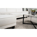  Coaster Furniture Caspian 509550 Upholstered Curved Arm Chaise Sectional Sofa - White IMAGE 18