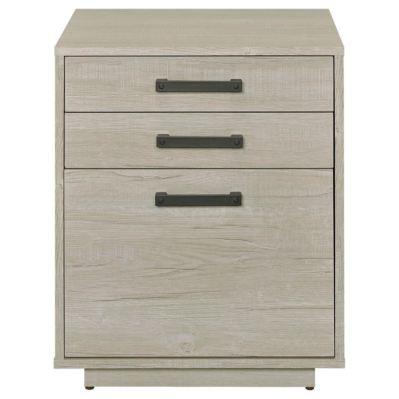  Coaster Furniture Loomis 805882 3-Drawer Home Office File Cabinet - Whitewashed Grey IMAGE 5
