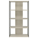  Coaster Furniture Loomis 805883 72-inch 4-shelf Bookshelf - Whitewashed Grey IMAGE 3