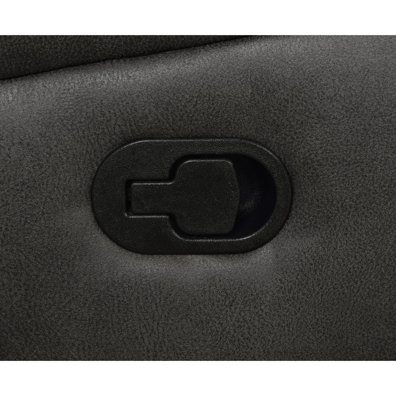  Coaster Furniture Lawrence 603506 Upholstered Padded Arm Glider Recliner - Charcoal IMAGE 6