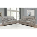  Coaster Furniture Greer 651352 Upholstered Motion Reclining Loveseat - Taupe IMAGE 4