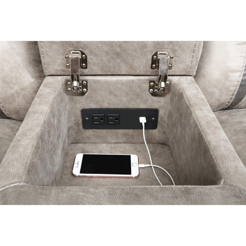  Coaster Furniture Greer 651352 Upholstered Motion Reclining Loveseat - Taupe IMAGE 9