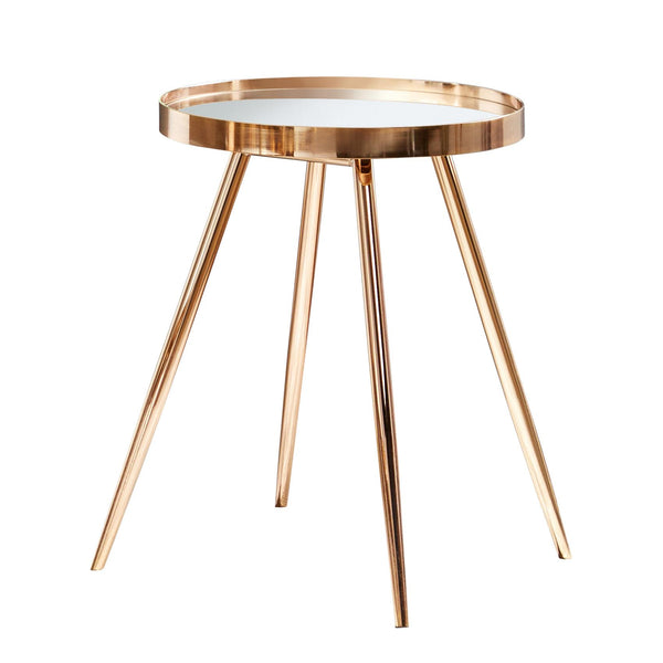  Coaster Furniture Kaelyn 723917 Round Mirror - Top End Side Table - Gold IMAGE 1