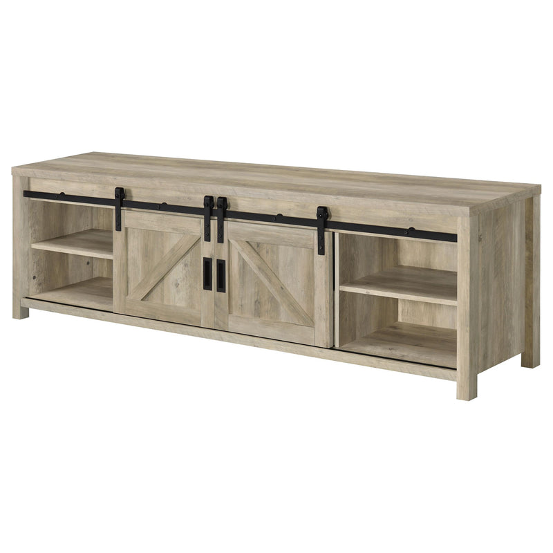 Coaster Furniture Madra 736263 Rectangular TV Console With 2 Sliding Doors - Antique Pine IMAGE 6