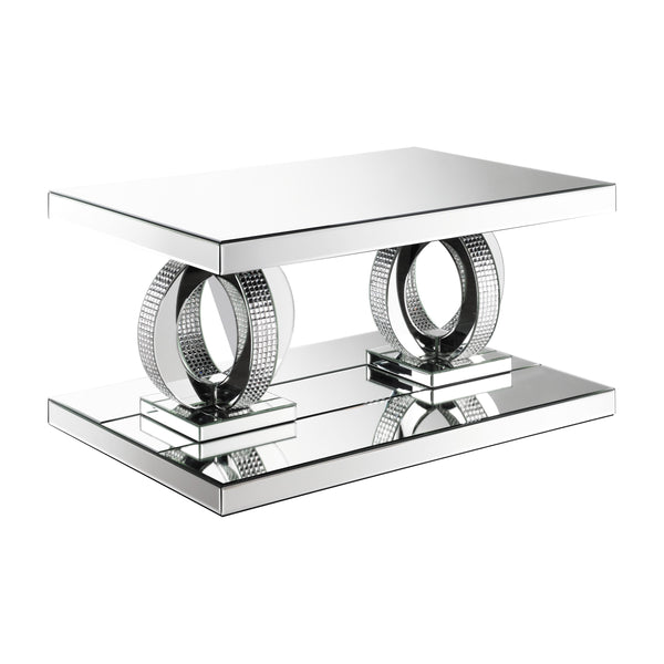 Coaster Furniture Breena 753278 Rectangular Mirrored Acrylic Coffee Table - Silver IMAGE 1