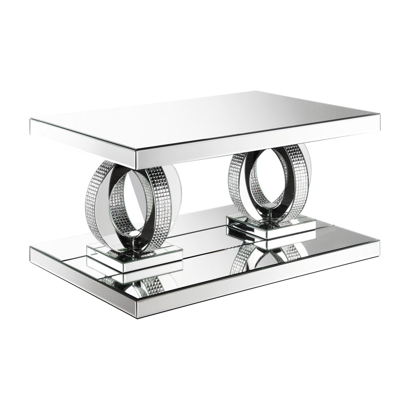 Coaster Furniture Breena 753278 Rectangular Mirrored Acrylic Coffee Table - Silver IMAGE 1