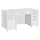 Coaster Furniture Dylan 801573 4-Drawer Lift Top Office Desk - White IMAGE 1