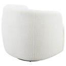  Coaster Furniture Hudson 905726 Faux Sheepskin Upholstered Swivel Chair - Natural IMAGE 6