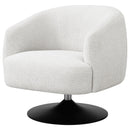  Coaster Furniture Dave 905739 Upholstered Barrel Back Swivel Club Chair - Beige IMAGE 3