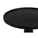  Coaster Furniture Ixia 915109 Round Solid Mango Wood Accent Side Table - Black Stain IMAGE 4