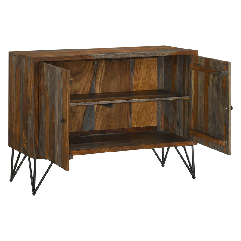 Coaster Furniture Macon 959615 2-door Sheesham Wood Storage Accent Cabinet - Grey IMAGE 3