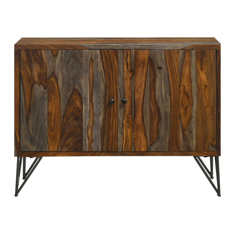 Coaster Furniture Macon 959615 2-door Sheesham Wood Storage Accent Cabinet - Grey IMAGE 4