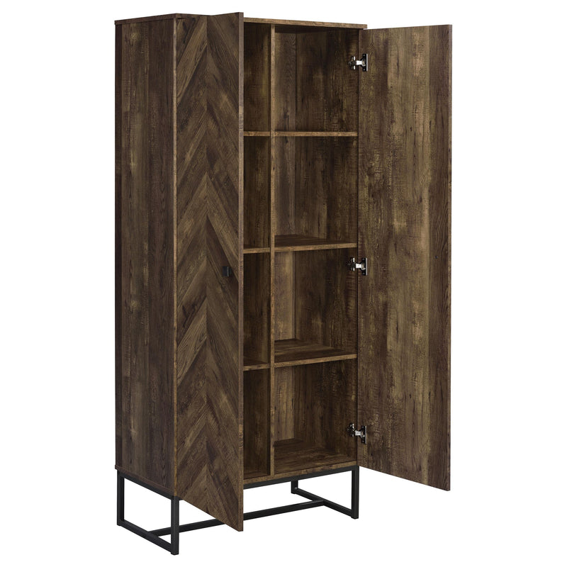  Coaster Furniture Carolyn 959640 2-door Engineered Wood Accent Cabinet - Rustic Oak IMAGE 2