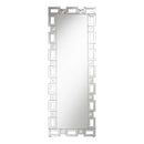  Coaster Furniture Tavin 961634 24 x 65 Inch Geometric Frame Standing Mirror - Silver IMAGE 3