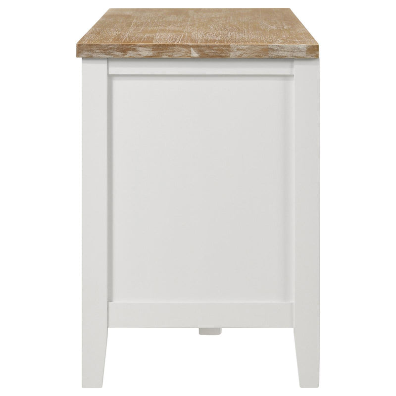  Coaster Furniture Hollis 708253 2-door Wood 67" TV Stand with Drawer - Brown and White IMAGE 5