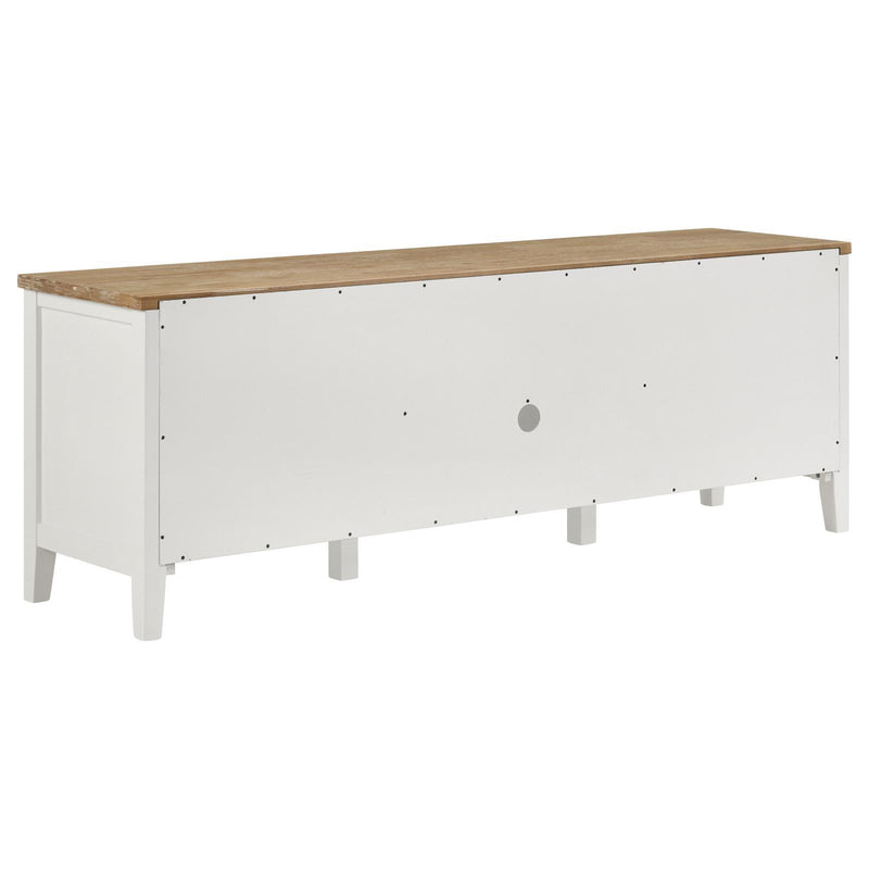  Coaster Furniture Hollis 708253 2-door Wood 67" TV Stand with Drawer - Brown and White IMAGE 6