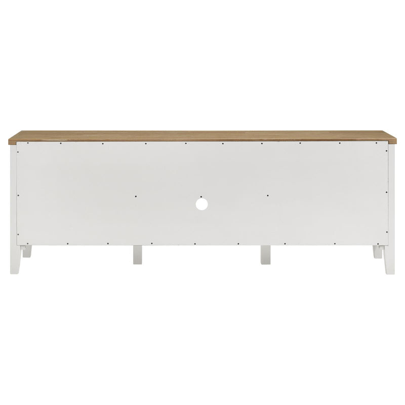  Coaster Furniture Hollis 708253 2-door Wood 67" TV Stand with Drawer - Brown and White IMAGE 7