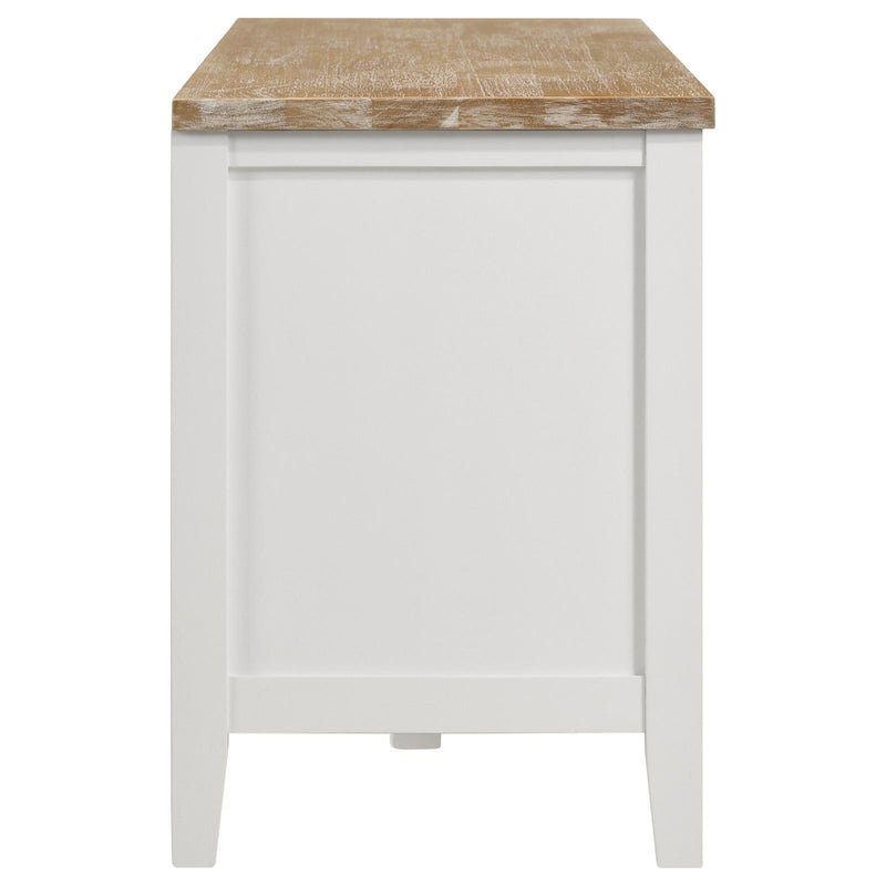  Coaster Furniture Hollis 708253 2-door Wood 67" TV Stand with Drawer - Brown and White IMAGE 8