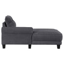  Coaster Furniture Caspian 509540 Upholstered Curved Arm Chaise Sectional Sofa - Grey IMAGE 11