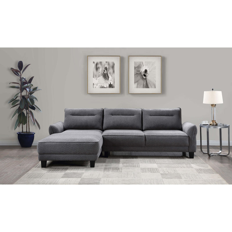  Coaster Furniture Caspian 509540 Upholstered Curved Arm Chaise Sectional Sofa - Grey IMAGE 14