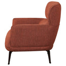  Coaster Furniture Andrea 903081 Upholstered Crecent Arm Accent Chair - Orange IMAGE 5