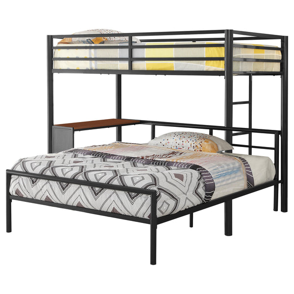 Coaster Furniture Fisher 460229-S2F 2-Piece Metal Workstation Loft Bed Set - Gunmetal IMAGE 1