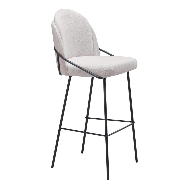 Zuo Jambi 109969 Barstool - Ivory IMAGE 6
