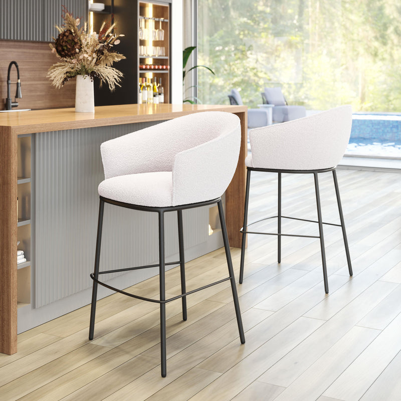 Zuo Essen 109808 Barstool - Ivory IMAGE 8
