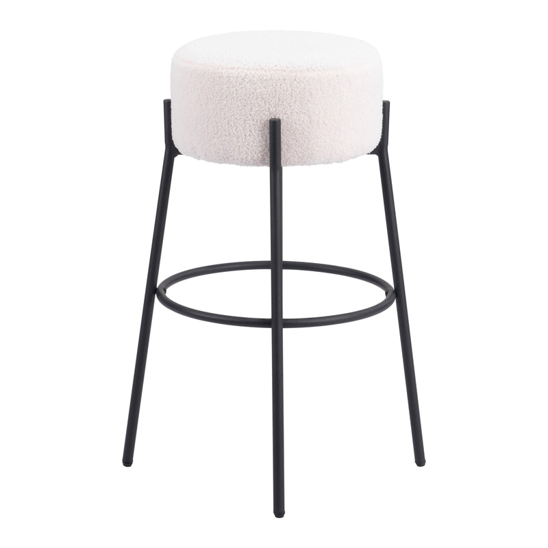 Zuo Blanche 109742 Barstool - Ivory IMAGE 2