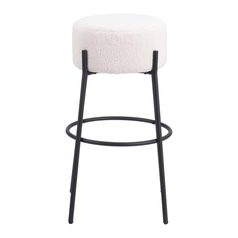Zuo Blanche 109742 Barstool - Ivory IMAGE 3