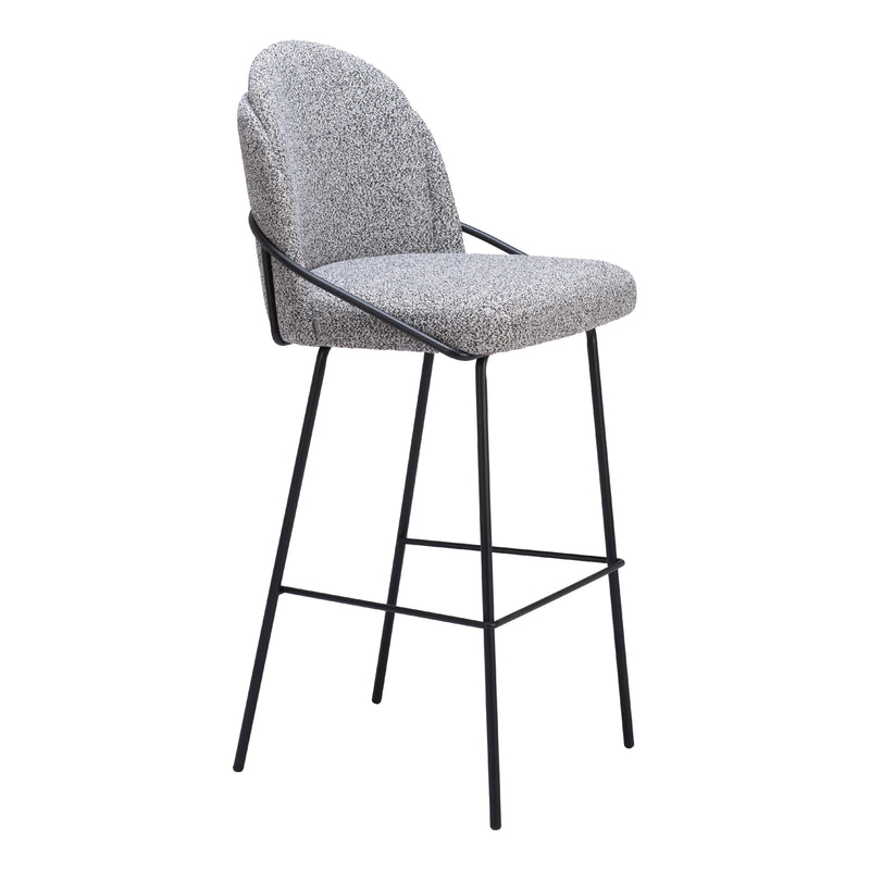 Zuo Jambi 109968 Barstool - Black & White IMAGE 6