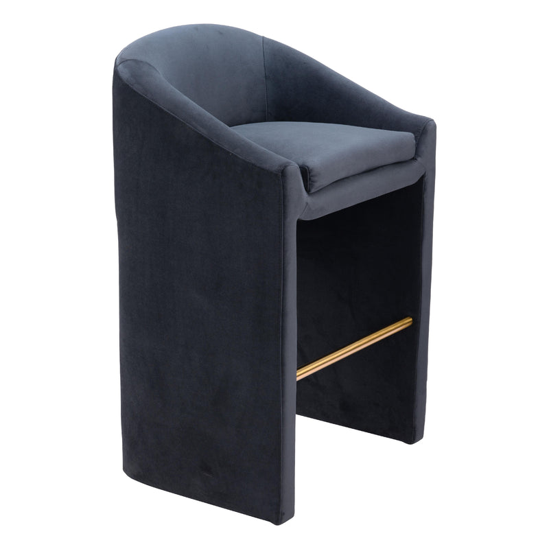 Zuo Emas 109991 Barstool - Midnight Grey IMAGE 7