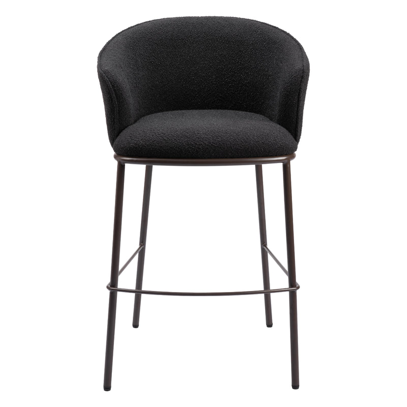 Zuo Essen 109810 Barstool - Black & Bronze IMAGE 3