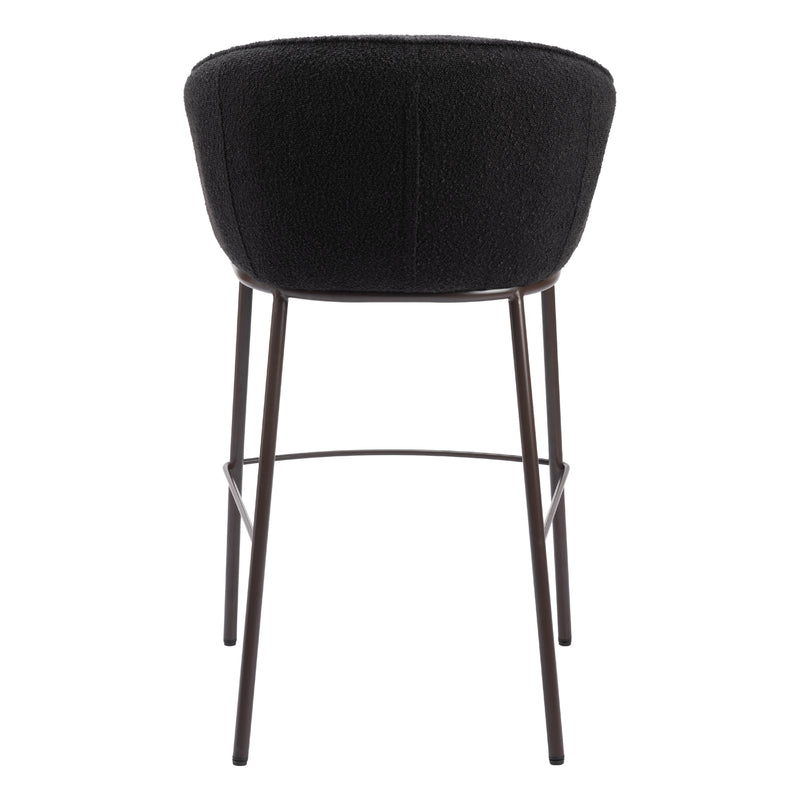 Zuo Essen 109810 Barstool - Black & Bronze IMAGE 4