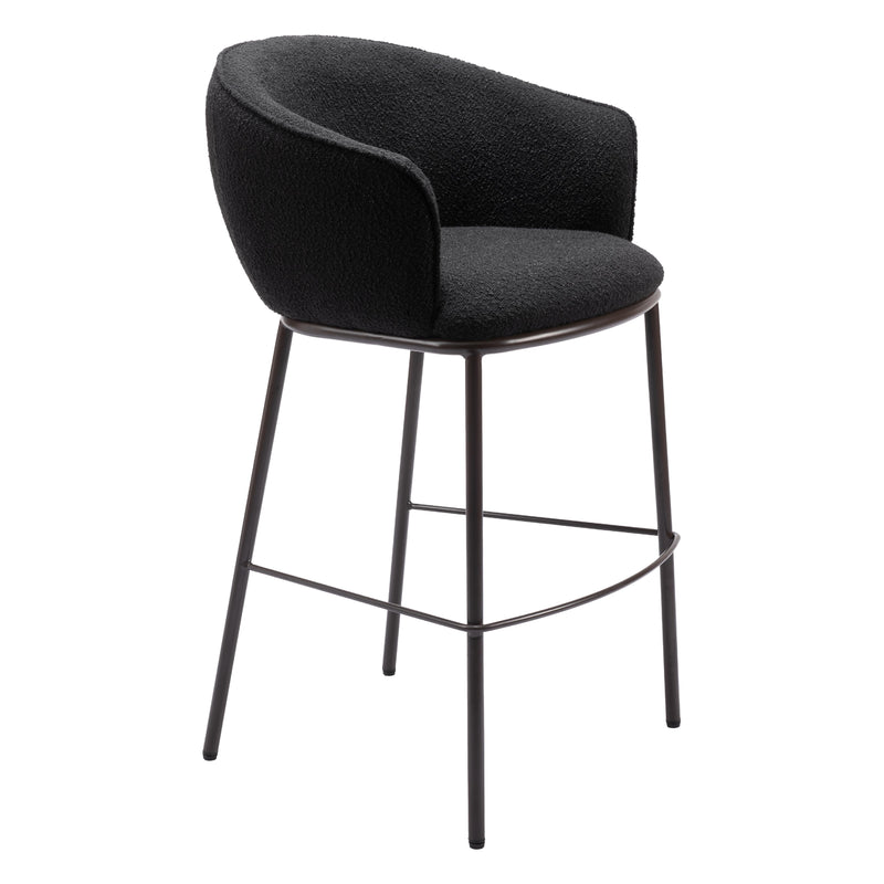 Zuo Essen 109810 Barstool - Black & Bronze IMAGE 6