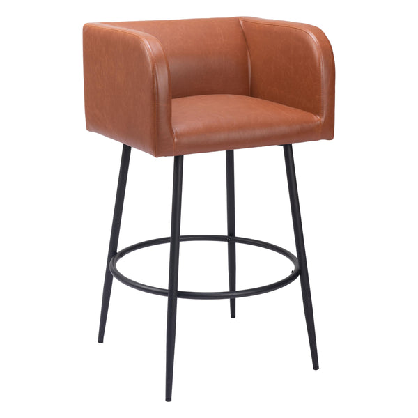 Zuo Horbat 109947 Barstool - Brown IMAGE 1