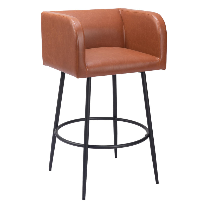 Zuo Horbat 109947 Barstool - Brown IMAGE 1