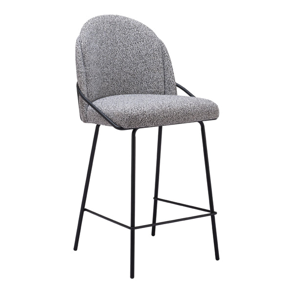 Zuo Jambi 109966 Counter Stool - Black & White IMAGE 1